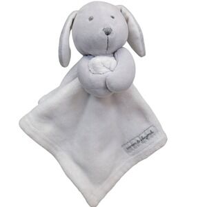 Blankets & Beyond Gray Bunny Rabbit Security Blanket Lovey Plush Soft Baby
